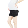 Black Denim Maternity Shorts with Belly Band