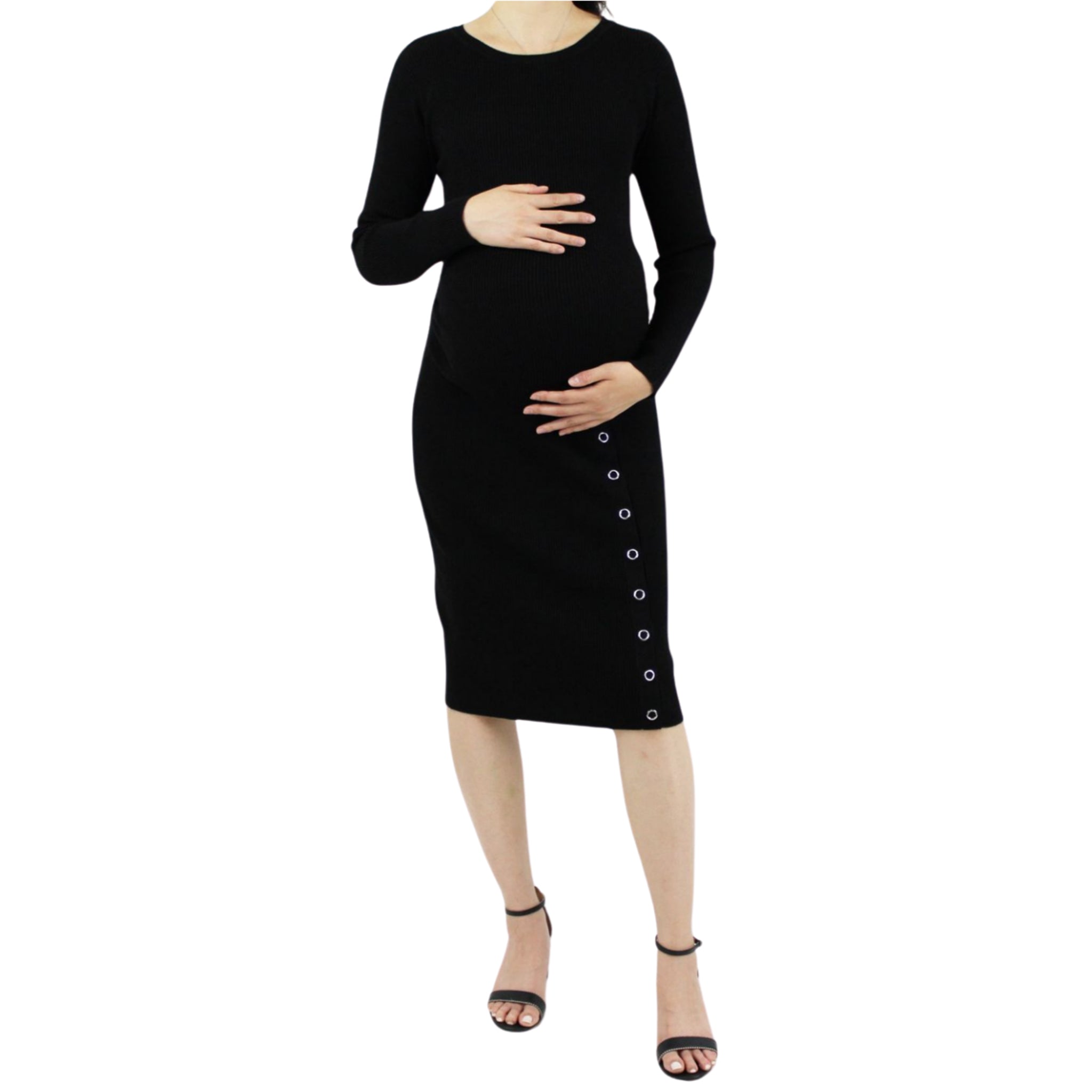 Indigo Poppy Maternity Knitted Sweater Dress