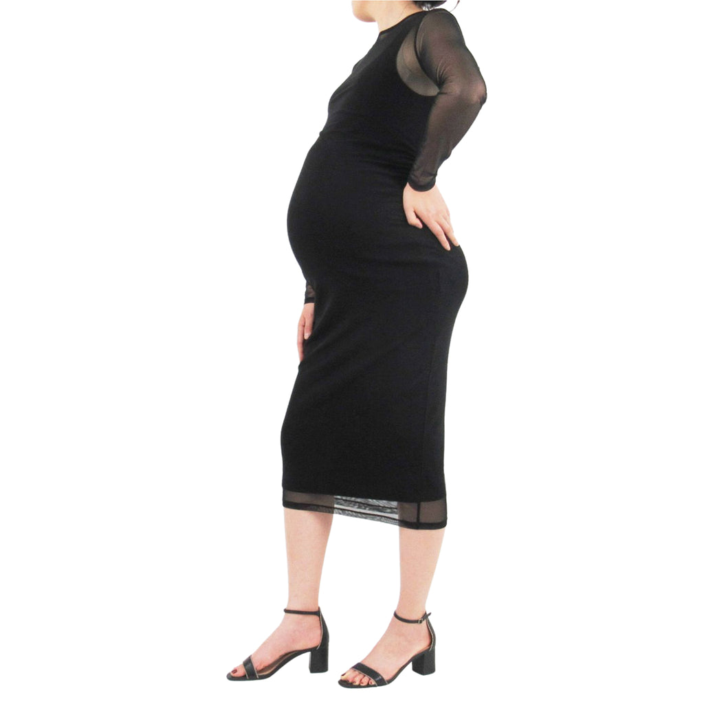 Maternity Long Black Dress