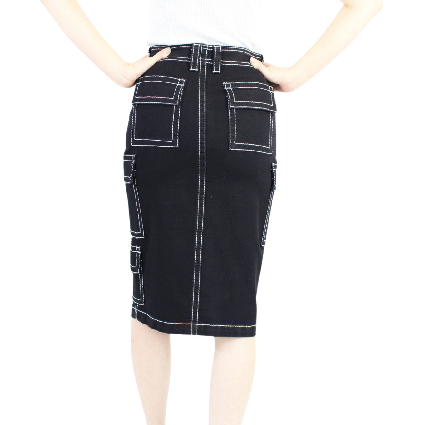 ● UMBRO ● Poprush Women's Long Cargo Skirt Armel Cargo Skirt in Kombu Pigment