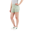 Tea Green 3 Button Hyper Twill Shorts