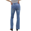 Light Wash Double Button Tummy Control Bootcut with Front Flap Pockets