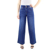 High-Rise Pintuck Wide Leg Tummy Tuck Jeans