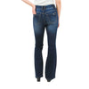 Dark Wash Two Button Tummy Control Bootcut with Front & Back Pocket Detail