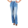 Light Wash Two Button Tummy Control Bootcut with Front & Back Pocket Detail