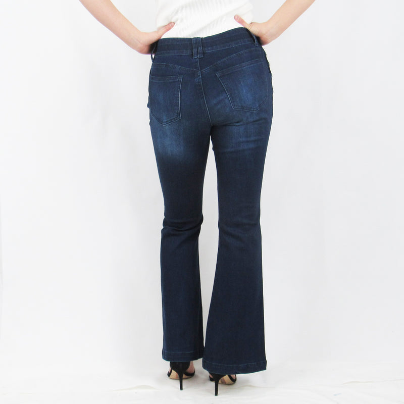 Tummy Control Bootcut with Sailor Buttons
