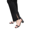 Tummy Control Black Bootcut with Flap Pockets and Side Slits